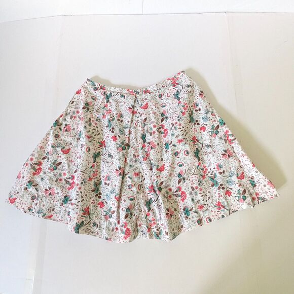 GAP VTG Pleated Floral Mini Skirt S Cotton Blend Pockets Y2K Cottagecore - Picture 2 of 7